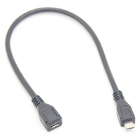 Kabel ekstensi USB mikro OTG kustom B jantan ke B betina PVC/nilon/PTFE kabel ekstensi pengisi daya terisolasi