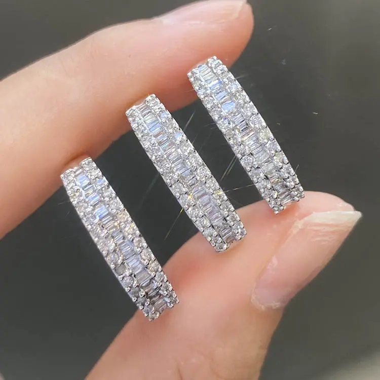 Xinfly Fine Jewelry 18k Белое чистое золото 0.5ct натуральный полный бриллиант кольцо