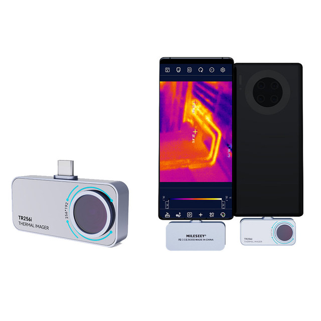 Mini HDdetection Thermal Camera with 6 Color Palettes Versatile Thermal Camera with Temperature Alarm Connect with Mobile