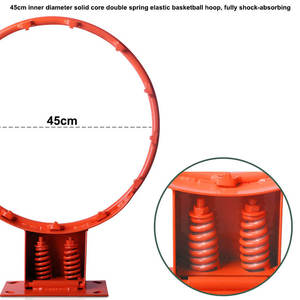 Support de basket-ball en acier concave pour intérieur et extérieur, hauteur 3,05 m, panier de basket-ball avec panneau arrière en verre trempé - Product Image 5