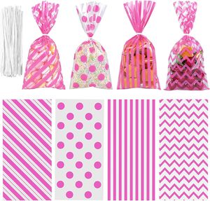 ถุงกระดาษแก้วหลากสี, ถุงขนมพลาสติก, ถุงของขวัญพร้อมผูกปม, วันเกิด, บรรจุภัณฑ์ของขวัญสำหรับคุกกี้และขนมขบเคี้ยว - Product Image 1