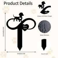 Plaque commémorative pour chien, accessoires funéraires pour animaux de compagnie pour cimetière et jardin