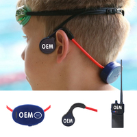 Sistem Pelatihan Renang Real-Time Swimtalk 15 H902 Headset Konduksi Tulang Tahan Air IPX-8 1 Pemancar FM Walkie Talkie