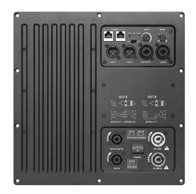 3 Way 2*400w 1200w 8ohm DSP Class D Active Amplifier Module for Speaker Full Frequency Bass