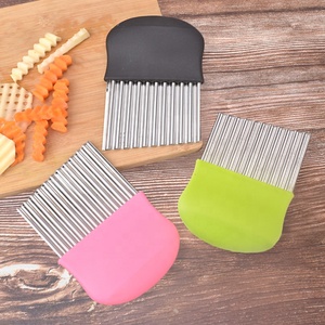 Couteau de cuisine 2026, lame en acier inoxydable, coupe-légumes, coupe-pommes de terre ondulé, couteau ondulé, hachoir ondulé - Product Image 3