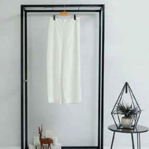 Pantalones Anchos Blancos Casuales para Mujer, Talla Adulto, Corte Regular, Tela Ligera, Conjunto de Ropa Casual de Verano - Product Image 1