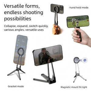 Trípode Magnético para Teléfono M40 con Resorte, Soporte Plegable de Una Pieza, Soportes Magnéticos de Doble Cara, Luz de Relleno, Portátil para Mano/Escritorio - Product Image 5