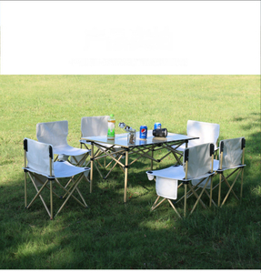 Mesa y Sillas Plegables de Aleación de Aluminio para Exteriores, Juego de Mesa y Sillas Portátil de Cinco Piezas para Acampar - Product Image 4