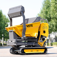 Mini-dumper à vendre directement d'usine, 500 kg, moteur diesel, tout-terrain, auto-déchargant, sur chenilles, petit camion benne