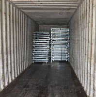 Cage de stockage en acier pliable, panier de manutention logistique, cage de rangement à cadre en fer pour entrepôt