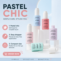 Vente en gros de flacons cosmétiques de luxe, forme unique, 1 oz, 30 ml, flacon compte-gouttes en PETG pour sérum et lotion