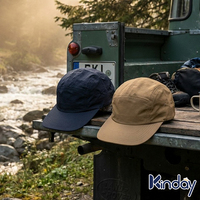 Casquette de campingur unie marron foncé, personnalisée avec broderie et patchs, accessoire promotionnel unique pour marque privée