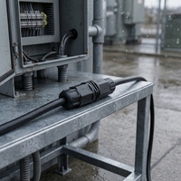 Connecteur de câble de soudage JIAHUI IP67 M21 3 broches à verrouillage par filetage, étanche et anti-électrocution, mâle vers femelle, pour éclairage LED