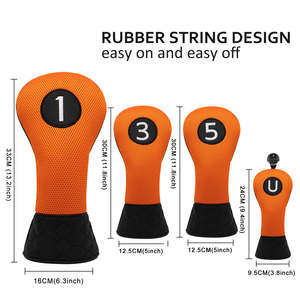 Cubiertas de palos de golf de nuevo diseño, cubiertas de cabeza de golf retro, cubiertas de cabeza de golf con banda elástica fuerte - Product Image 3