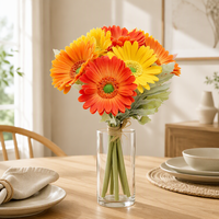 Bouquet de marguerites Gerbera artificielles en PU, fleurs de marguerites africaines réalistes et imperméables pour la maison, les mariages, les fêtes, la fête des mères, les remises de diplômes