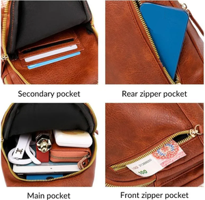 Robuste PU-Umhängetasche mit Großer Kapazität für Damen und Herren, Sportlich Designte Schultertasche für Frauen - Product Image 2