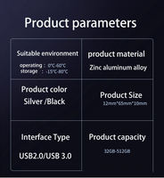 Grosir OTG Flash Drive tinggi 16GB 128GB memori USB 3.0 antarmuka bahan logam ponsel baru kompatibel dengan kemasan kotak Pen Drive