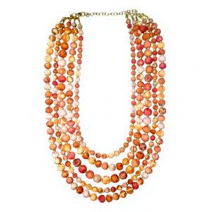 Multilayer Eco Friendly Handmade Beaded Necklace Unisex Gold Plated Chain Bohemian Style Ball Shape Artificial Party Wear - Product Image 4