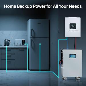 ระบบพลังงานแสงอาทิตย์แบบไฮบริด MPPT สำหรับกริดไฟฟ้า 220-240V ขนาด 6.3kW/10kW พร้อมหน้าจอ LCD แสดงผลเดี่ยว คลื่นไซน์บริสุทธิ์ ประสิทธิภาพ 98% 50/60Hz - Product Image 5