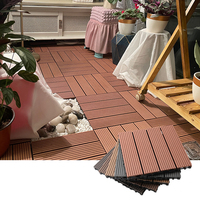 Installation rapide décoratif étanche Wpc revêtement de terrasse extérieur Wpc sol de terrasse bricolage pelouse herbe carreaux de pierre pour balcon jardin