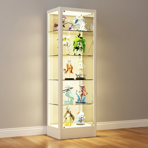 Vitrine blanche, armoire de rangement pour jouets, vitrine en verre pour le salon - Product Image 1