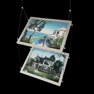 Kingwestar Custom Led Illuminated Poster Frame Lightbox Real Estate Agency Incline Hanging Light <b>Box</b> - Product Image 5