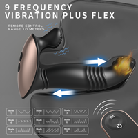 5-in-1 Neuer Prostatamassager mit Stoß- und Heizfunktion, 9 Vibrationsfrequenzen, Fernbedienung für Stimulation und Vergnügen