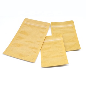 Tái sử dụng nắp kéo thực phẩm đóng gói túi giấy khóa zip đứng lên túi giấy với cửa sổ rõ ràng - Product Image 1