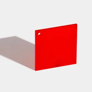 Foglio acrilico rosso solido da 5mm, materia prima acrilica colorata, lavorazione su misura del foglio di Plexiglass, tagliere acrilico