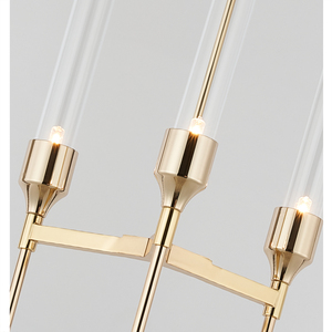 Lustre en <span class=keywords><strong>tube</strong></span> de verre fait main de style nordique moderne et simple, décoration de luxe, luminaire suspendu pour la maison, le salon, l'hôtel - Product Image 4