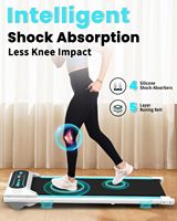 Tapis de marche sous le bureau, mini-tapis de course électrique portable avec télécommande pour la maison, la gym, l'exercice et le sport, moteur blanc