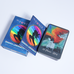 Personnalisation complète Conception individuelle recto verso Débutants Coin rond Tarot Cartes <span class=keywords><strong>Oracle</strong></span> avec boîte - Product Image 2