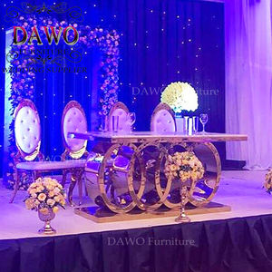 <span class=keywords><strong>Oro</strong></span> telaio di base di <span class=keywords><strong>vetro</strong></span> trasparente top concise tavoli da <span class=keywords><strong>pranzo</strong></span> - Product Image 4