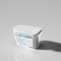 WC intelligent à économie d'eau avec siphon, nouvelle conception, ensemble de toilettes, salle de bain, nettoyage automatique, cuvette en céramique intelligente, bidet, télécommande