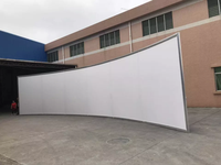 Écran de projection incurvé à cadre fixe pour cinéma 180 degrés 220 degrés, simulateur de vol, écran de projection incurvé avec cinéma argenté 3D