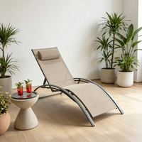 Chaise longue pliante en aluminium en forme de S, imperméable et résistante aux UV, empilable, pour l'extérieur – Meilleure vente