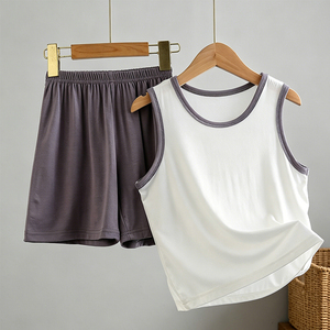 Vêtements d'intérieur pour enfants, ensembles pour garçons et filles, pyjamas pour bébés, vêtements climatisés, shorts à manches courtes - Product Image 4