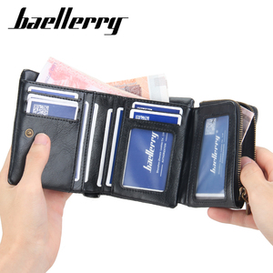 Cartera Corta de Cuero Sintético Beallerry para Hombre, Estilo <span class=keywords><strong>Trezor</strong></span>, Cierre Abierto, Forro de Poliéster, Tarjetero, Monedero, Precio de Fábrica - Product Image 5