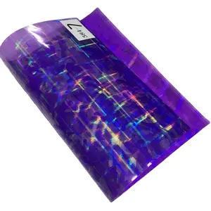 Eco-Friendly Metallic Holographic Laser Effect Printed PVC Soft Plastic Film Roll for Making Bag/Shoe/Belt/Craft