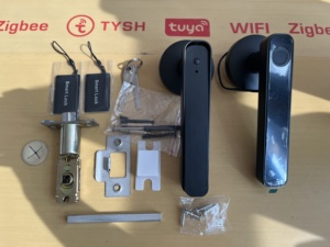 Tysh Tuya ล็อคประตูบ้านอัจฉริยะ, ล็อคลายนิ้วมือสำหรับกุญแจไม้เหล็กระบบคลาวด์โรงแรมการเชื่อมต่อแอพ TYSH-LBB16ล็อคอัจฉริยะ TYSH-L - Product Image 4