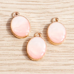 10 piezas por paquete: Nuevo colgante <span class=keywords><strong>de</strong></span> joyería <span class=keywords><strong>de</strong></span> <span class=keywords><strong>jade</strong></span> ovalado con efecto <span class=keywords><strong>de</strong></span> goteo <span class=keywords><strong>de</strong></span> aceite en aleación. - Product Image 3