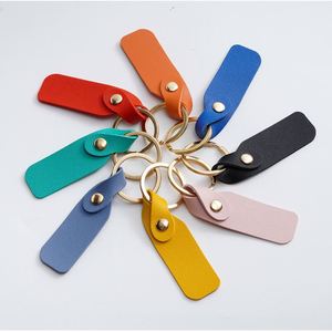 New Arrivals Promotional Gifts High Quality PU Keyring <b>Key</b> Chain Blank Girls & Boys Ins Gifts Metal Leather Keychain - Product Image 2