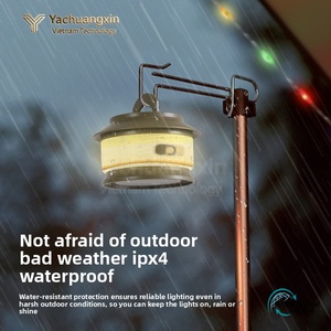 Outdoor camping warm <b>light</b> atmosphere lamp, sky canopy wind <b>rope</b> lamp, festival decoration tape measure lamp, yellow string lamp - Product Image 3