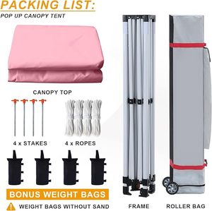 Carpa Plegable Impermeable con Protección UV para Exteriores, Gazebo Automático de 3x3 Metros, Fabricante de Carpas para Camping - Product Image 4
