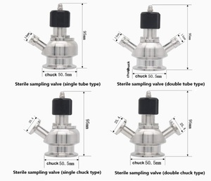 Diyafram örnekleme valfi 304 316 paslanmaz çelik manuel kaynak iplik kelepçe tipi sıhhi hızlı montaj aseptik örnekleme valfi - Product Image 5
