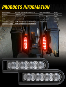 Luz Trasera LED DOT para <span class=keywords><strong>Harley</strong></span> Touring Road Electra Glide CVO Limited FLHTKSE 2014-2022, Lámpara Trasera para <span class=keywords><strong>Harley</strong></span> Davidson Glide, 2 Piezas - Product Image 4