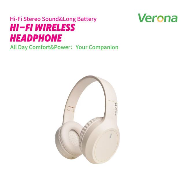 Comfortable Wireless Noise Cancelling Waterproof Foldable Over-Ear Headphones with Mic for Work & Travel