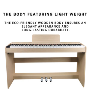 Piano Digital Beisite S-183-2 de 88 Teclas con Peso, Órgano Eléctrico, <span class=keywords><strong>Teclado</strong></span> Profesional de Plástico, Instrumento Electrónico Incorporado - Product Image 3