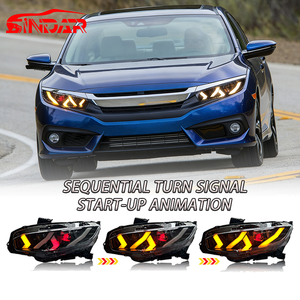 Accessoires de phares LED RGB automatiques SINDAR pour <span class=keywords><strong>Honda</strong></span> <span class=keywords><strong>Civic</strong></span> 2016-<span class=keywords><strong>2022</strong></span> 10e génération berline hayon TypeR 16-22 - Product Image 6