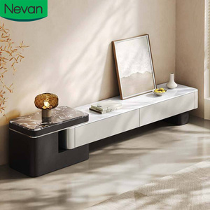 Muebles <span class=keywords><strong>de</strong></span> Salón <span class=keywords><strong>de</strong></span> Diseño Sencillo a Precio <span class=keywords><strong>de</strong></span> Mayoreo, Mueble para <span class=keywords><strong>TV</strong></span> Multifuncional Blanco Moderno con Base para <span class=keywords><strong>TV</strong></span> y Superficie <span class=keywords><strong>de</strong></span> Piedra Tecnológica - Product Image 1